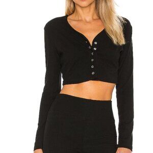 year of ours black bell sleeve cardigan